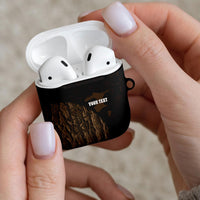 Moriori Kekoru New Zealand Personalised AirPods Case Kopi Rakau Carving Chatham Islands Map