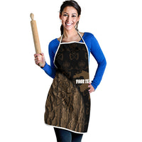 Moriori Kekoru New Zealand Personalised Apron Kopi Rakau Carving Chatham Islands Map