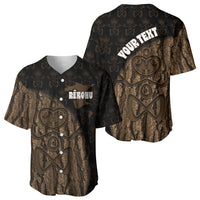 Moriori Kekoru New Zealand Personalised Baseball Jersey Kopi Rakau Carving Chatham Islands Map
