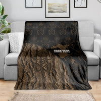 Moriori Kekoru New Zealand Personalised Blanket Kopi Rakau Carving Chatham Islands Map