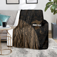 Moriori Kekoru New Zealand Personalised Blanket Kopi Rakau Carving Chatham Islands Map