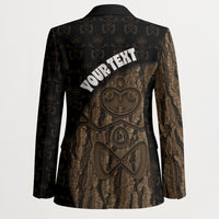 Moriori Kekoru New Zealand Personalised Blazer Kopi Rakau Carving Chatham Islands Map