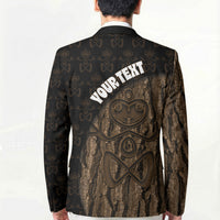 Moriori Kekoru New Zealand Personalised Blazer Kopi Rakau Carving Chatham Islands Map