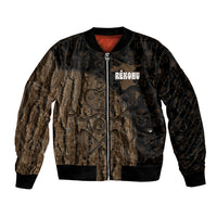 Moriori Kekoru New Zealand Personalised Bomber Jacket Kopi Rakau Carving Chatham Islands Map