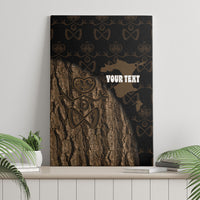 Moriori Kekoru New Zealand Personalised Canvas Wall Art Kopi Rakau Carving Chatham Islands Map