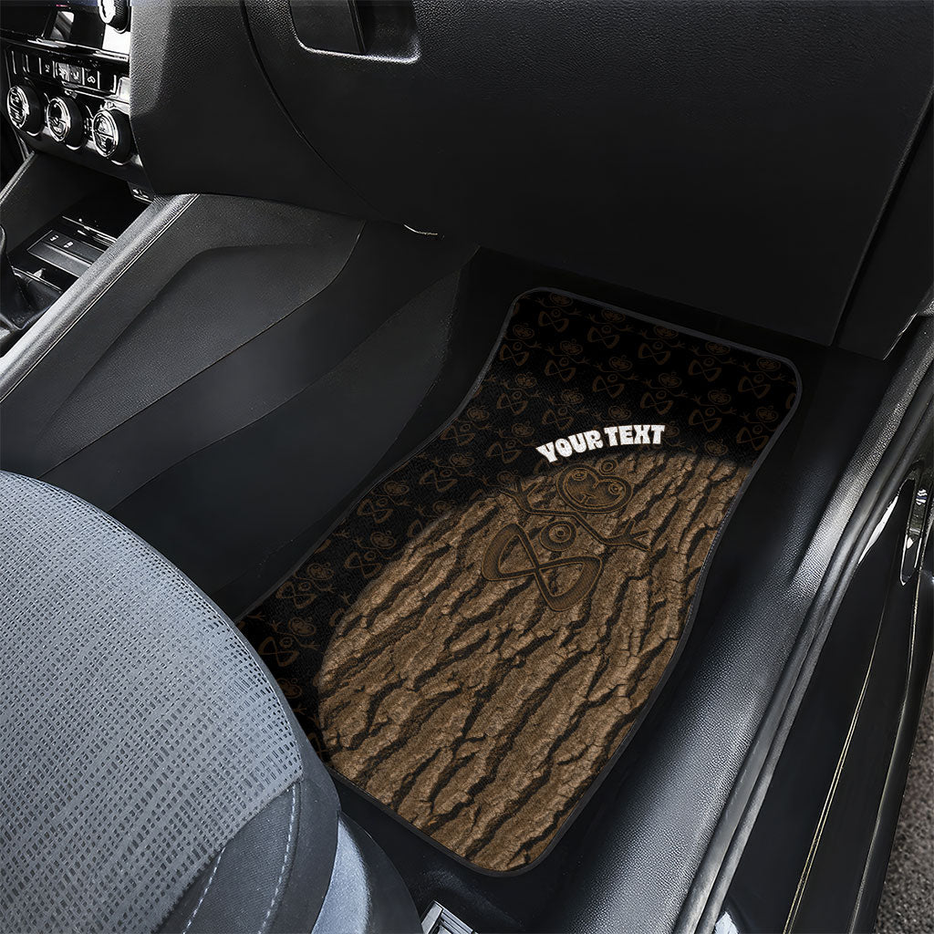 Moriori Kekoru New Zealand Personalised Car Mats Kopi Rakau Carving Chatham Islands Map