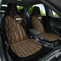 Moriori Kekoru New Zealand Personalised Car Seat Cover Kopi Rakau Carving Chatham Islands Map