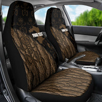 Moriori Kekoru New Zealand Personalised Car Seat Cover Kopi Rakau Carving Chatham Islands Map