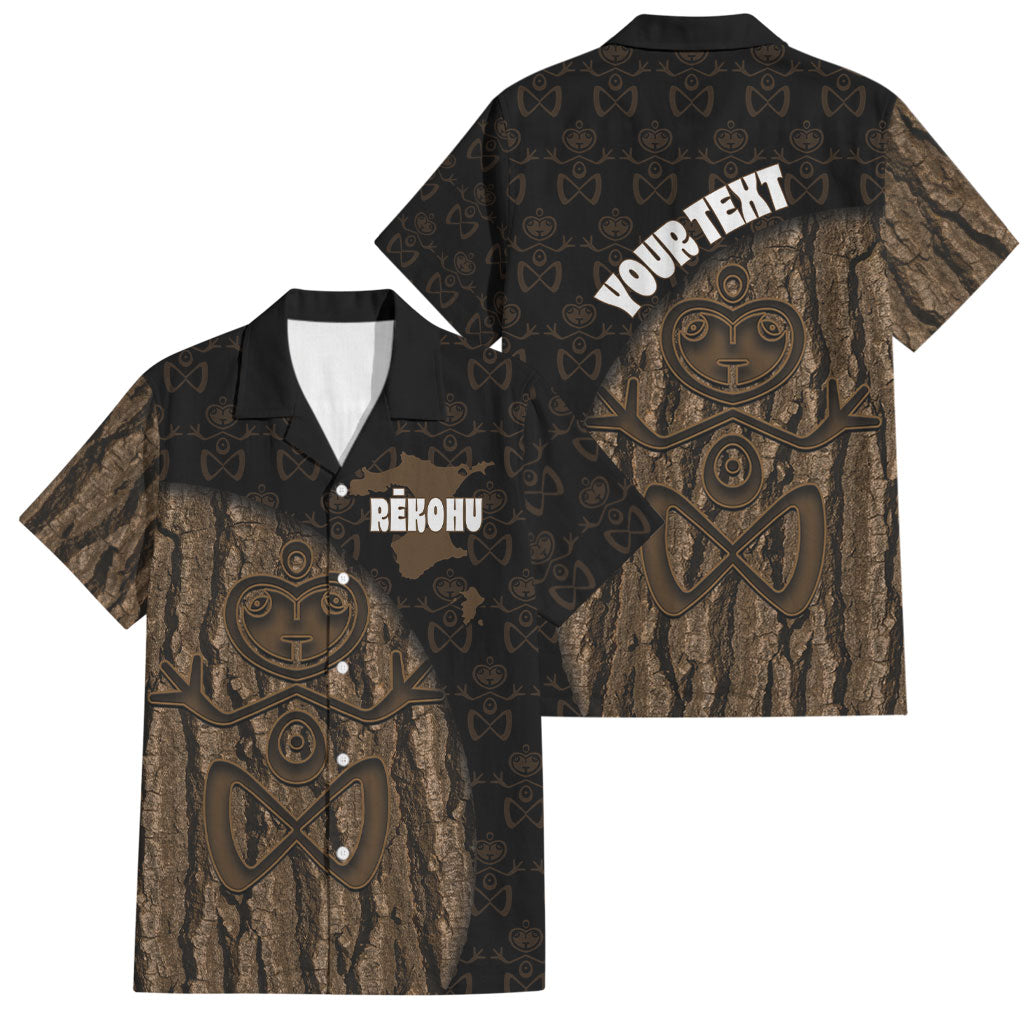 Moriori Kekoru New Zealand Personalised Family Matching Off Shoulder Short Dress and Hawaiian Shirt Kopi Rakau Carving Chatham Islands Map