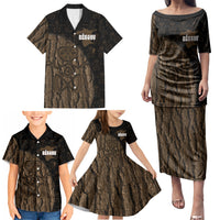 Moriori Kekoru New Zealand Personalised Family Matching Puletasi and Hawaiian Shirt Kopi Rakau Carving Chatham Islands Map