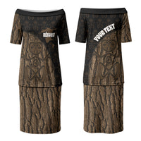 Moriori Kekoru New Zealand Personalised Family Matching Puletasi and Hawaiian Shirt Kopi Rakau Carving Chatham Islands Map