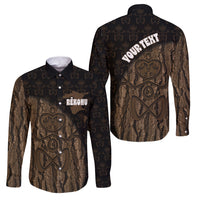 Moriori Kekoru New Zealand Personalised Family Matching Short Sleeve Bodycon Dress and Hawaiian Shirt Kopi Rakau Carving Chatham Islands Map