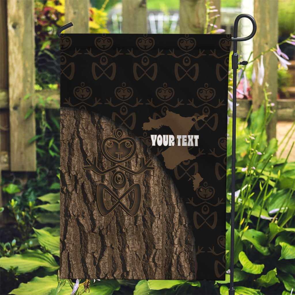 Moriori Kekoru New Zealand Personalised Garden Flag Kopi Rakau Carving Chatham Islands Map