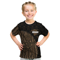 Moriori Kekoru New Zealand Personalised Kid T Shirt Kopi Rakau Carving Chatham Islands Map