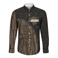 Moriori Kekoru New Zealand Personalised Long Sleeve Button Shirt Kopi Rakau Carving Chatham Islands Map