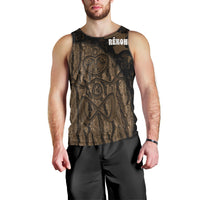 Moriori Kekoru New Zealand Personalised Men Tank Top Kopi Rakau Carving Chatham Islands Map