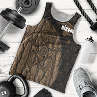 Moriori Kekoru New Zealand Personalised Men Tank Top Kopi Rakau Carving Chatham Islands Map
