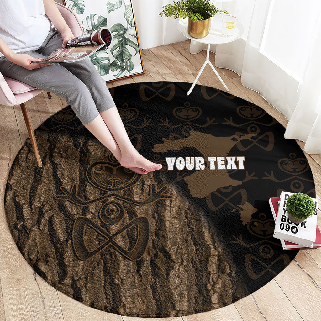 Moriori Kekoru New Zealand Personalised Round Carpet Kopi Rakau Carving Chatham Islands Map