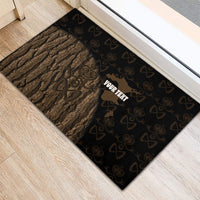 Moriori Kekoru New Zealand Personalised Rubber Doormat Kopi Rakau Carving Chatham Islands Map