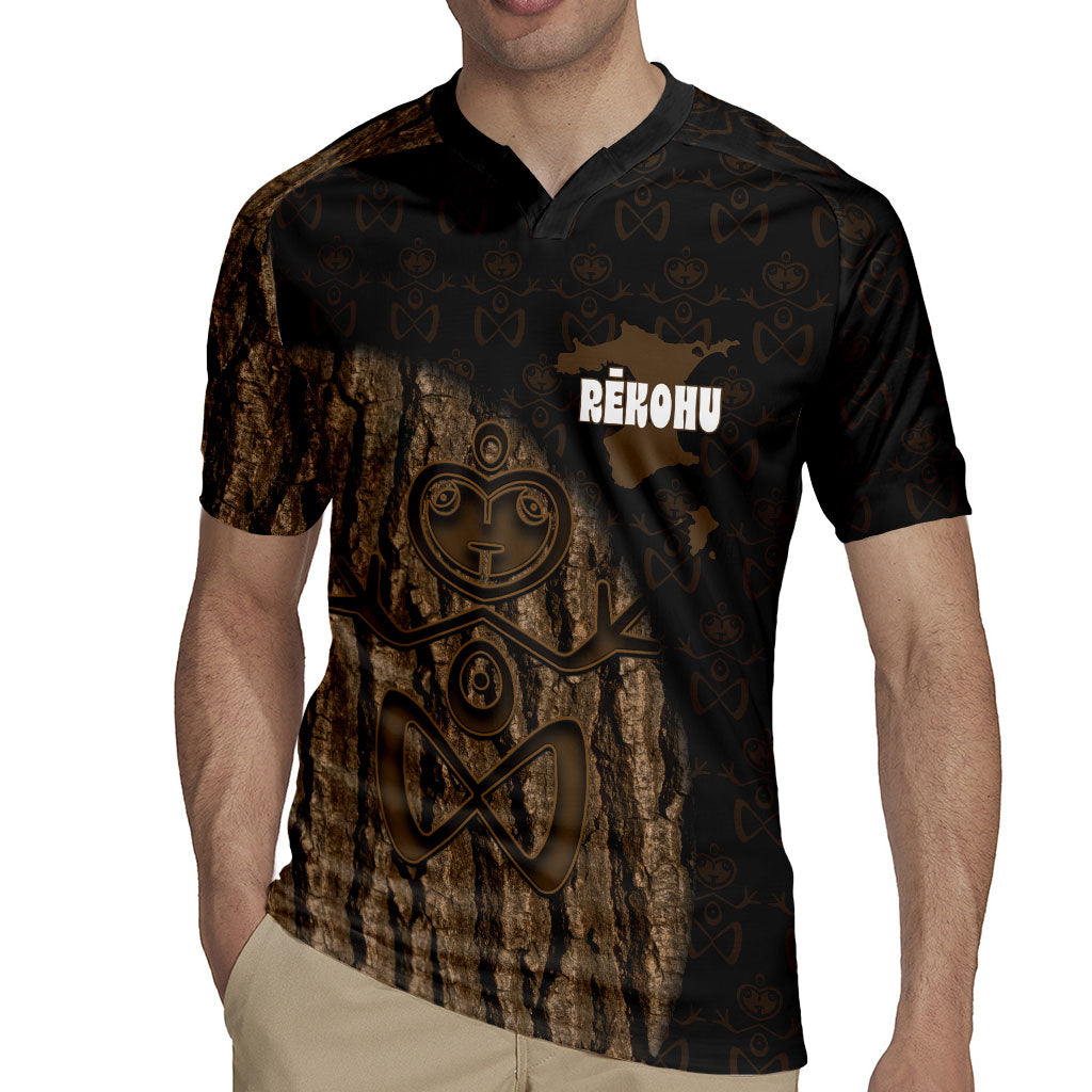 Moriori Kekoru New Zealand Personalised Rugby Jersey Kopi Rakau Carving Chatham Islands Map