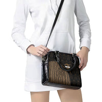 Moriori Kekoru New Zealand Personalised Shoulder Handbag Kopi Rakau Carving Chatham Islands Map