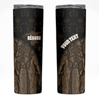 Moriori Kekoru New Zealand Personalised Skinny Tumbler Kopi Rakau Carving Chatham Islands Map