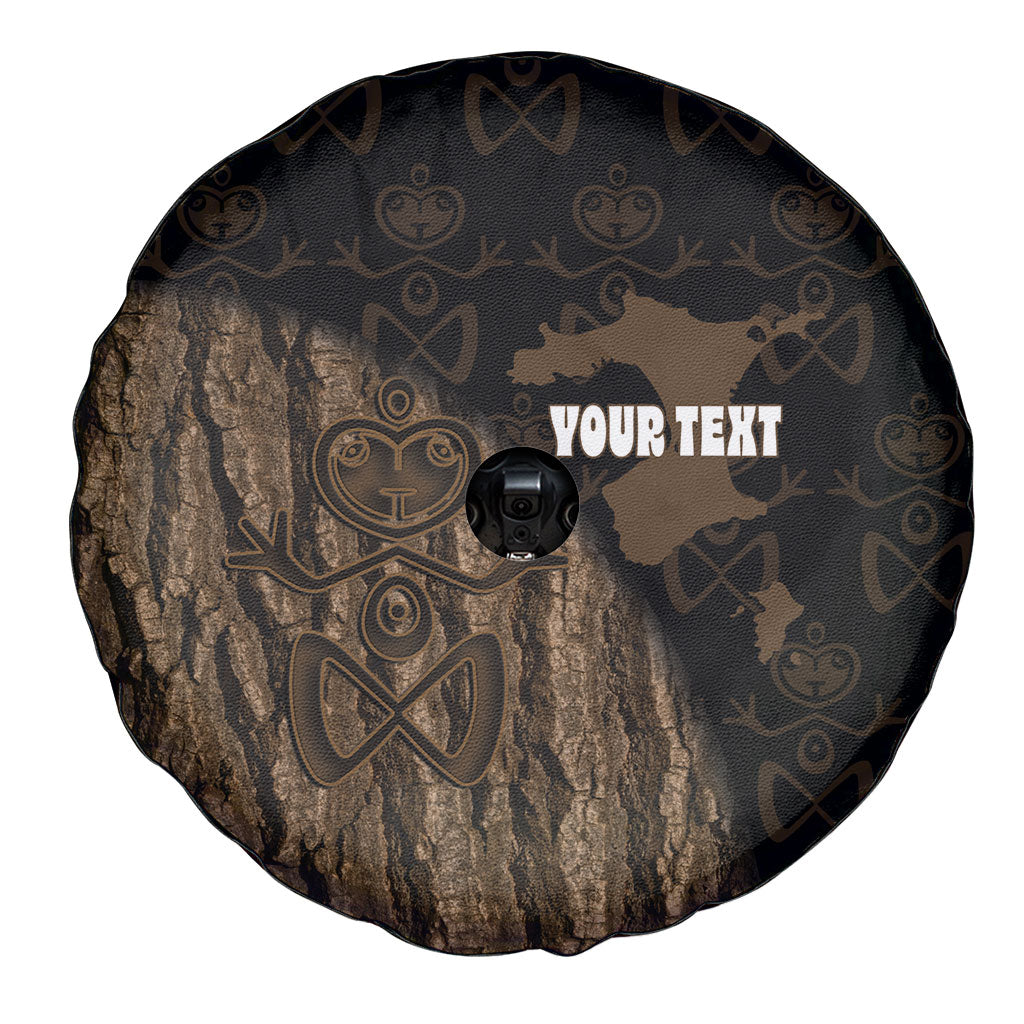 Moriori Kekoru New Zealand Personalised Spare Tire Cover Kopi Rakau Carving Chatham Islands Map
