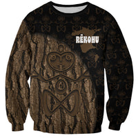 Moriori Kekoru New Zealand Personalised Sweatshirt Kopi Rakau Carving Chatham Islands Map