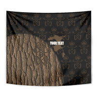 Moriori Kekoru New Zealand Personalised Tapestry Kopi Rakau Carving Chatham Islands Map