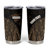 Moriori Kekoru New Zealand Personalised Tumbler Cup Kopi Rakau Carving Chatham Islands Map