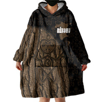 Moriori Kekoru New Zealand Personalised Wearable Blanket Hoodie Kopi Rakau Carving Chatham Islands Map
