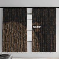 Moriori Kekoru New Zealand Personalised Window Curtain Kopi Rakau Carving Chatham Islands Map