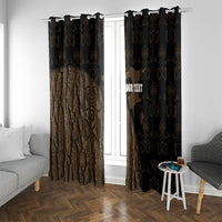Moriori Kekoru New Zealand Personalised Window Curtain Kopi Rakau Carving Chatham Islands Map
