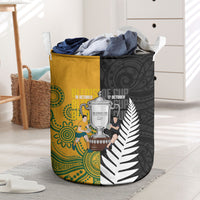 New Zealand Australia Rugby Bledisloe 2026 Laundry Basket Champion Trophy Maori Aboriginal Art