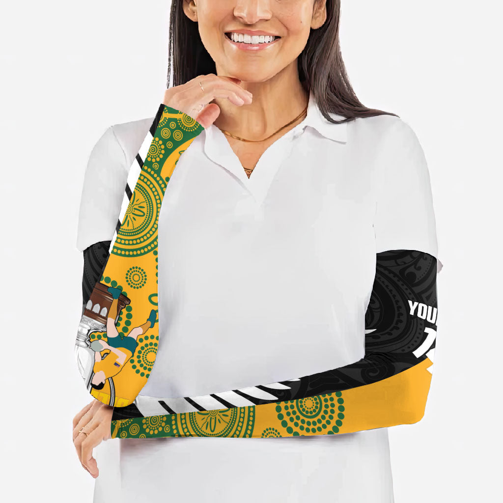 New Zealand Australia Rugby Bledisloe 2026 Custom Arm Sleeves Champion Trophy Maori Aboriginal Art
