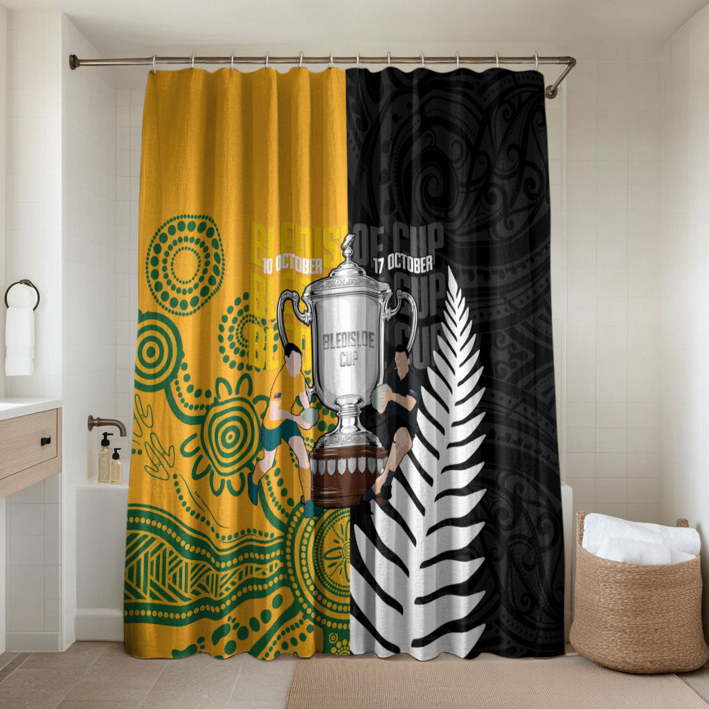 New Zealand Australia Rugby Bledisloe 2026 Bathroom Set Champion Trophy Maori Aboriginal Art