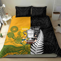 New Zealand Australia Rugby Bledisloe 2026 Bedding Set Champion Trophy Maori Aboriginal Art