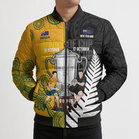 New Zealand Australia Rugby Bledisloe 2026 Custom Bomber Puffer Jacket Champion Trophy Maori Aboriginal Art