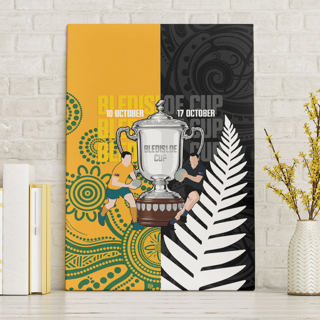 New Zealand Australia Rugby Bledisloe 2026 Canvas Wall Art Champion Trophy Maori Aboriginal Art
