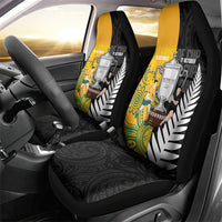 New Zealand Australia Rugby Bledisloe 2026 Car Seat Cover Champion Trophy Maori Aboriginal Art