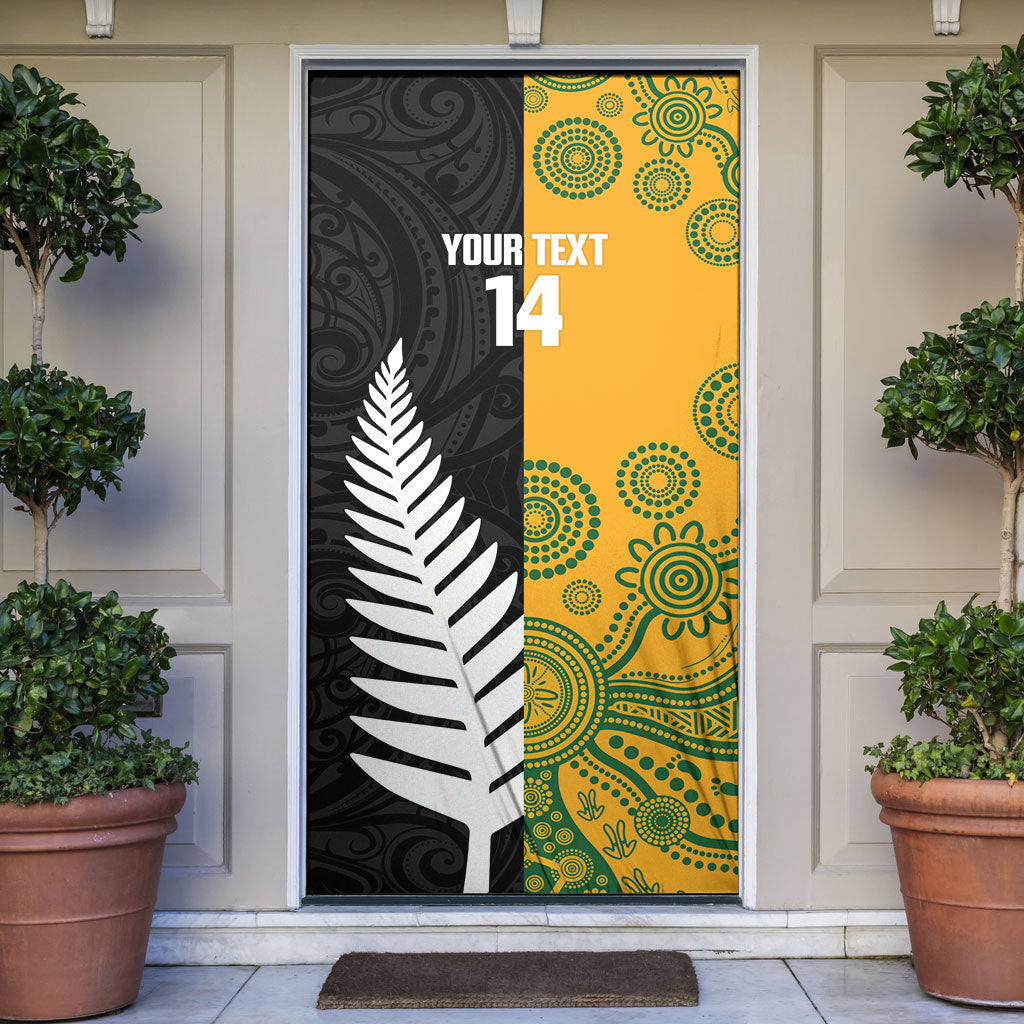 New Zealand Australia Rugby Bledisloe 2026 Custom Door Cover Champion Trophy Maori Aboriginal Art