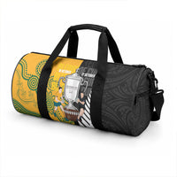 New Zealand Australia Rugby Bledisloe 2026 Duffle Bag Champion Trophy Maori Aboriginal Art