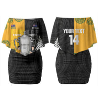 New Zealand Australia Rugby Bledisloe 2026 Custom Family Matching Off Shoulder Short Dress and Hawaiian Shirt Champion Trophy Maori Aboriginal Art