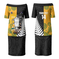 New Zealand Australia Rugby Bledisloe 2026 Custom Family Matching Puletasi and Hawaiian Shirt Champion Trophy Maori Aboriginal Art