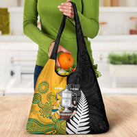 New Zealand Australia Rugby Bledisloe 2026 Grocery Bag Champion Trophy Maori Aboriginal Art