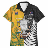 New Zealand Australia Rugby Bledisloe 2026 Custom Hawaiian Shirt Champion Trophy Maori Aboriginal Art