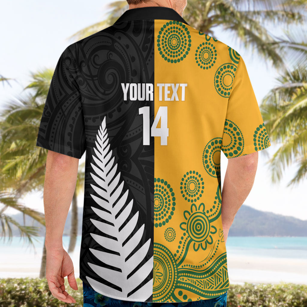 New Zealand Australia Rugby Bledisloe 2026 Custom Hawaiian Shirt Champion Trophy Maori Aboriginal Art