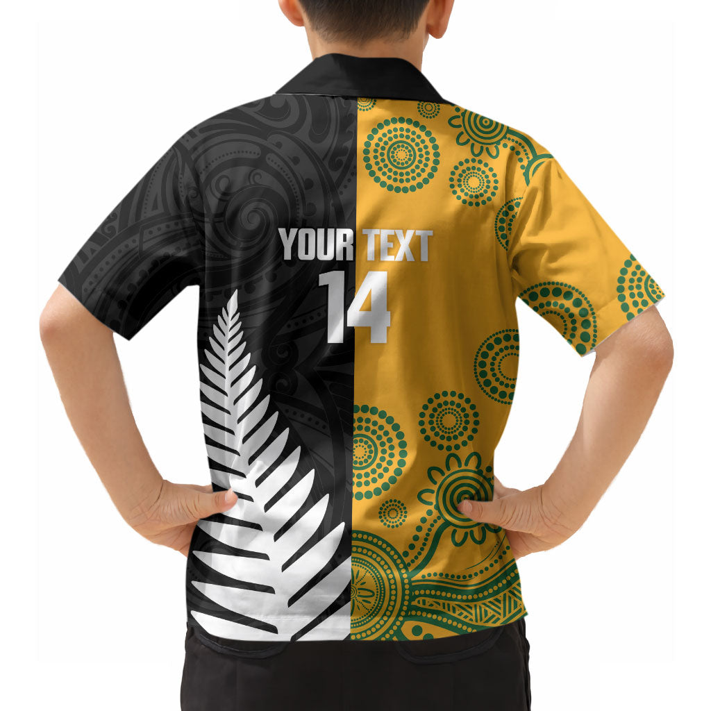 New Zealand Australia Rugby Bledisloe 2026 Custom Hawaiian Shirt Champion Trophy Maori Aboriginal Art