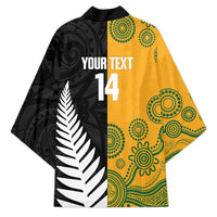 New Zealand Australia Rugby Bledisloe 2026 Custom Kimono Champion Trophy Maori Aboriginal Art