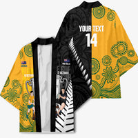 New Zealand Australia Rugby Bledisloe 2026 Custom Kimono Champion Trophy Maori Aboriginal Art